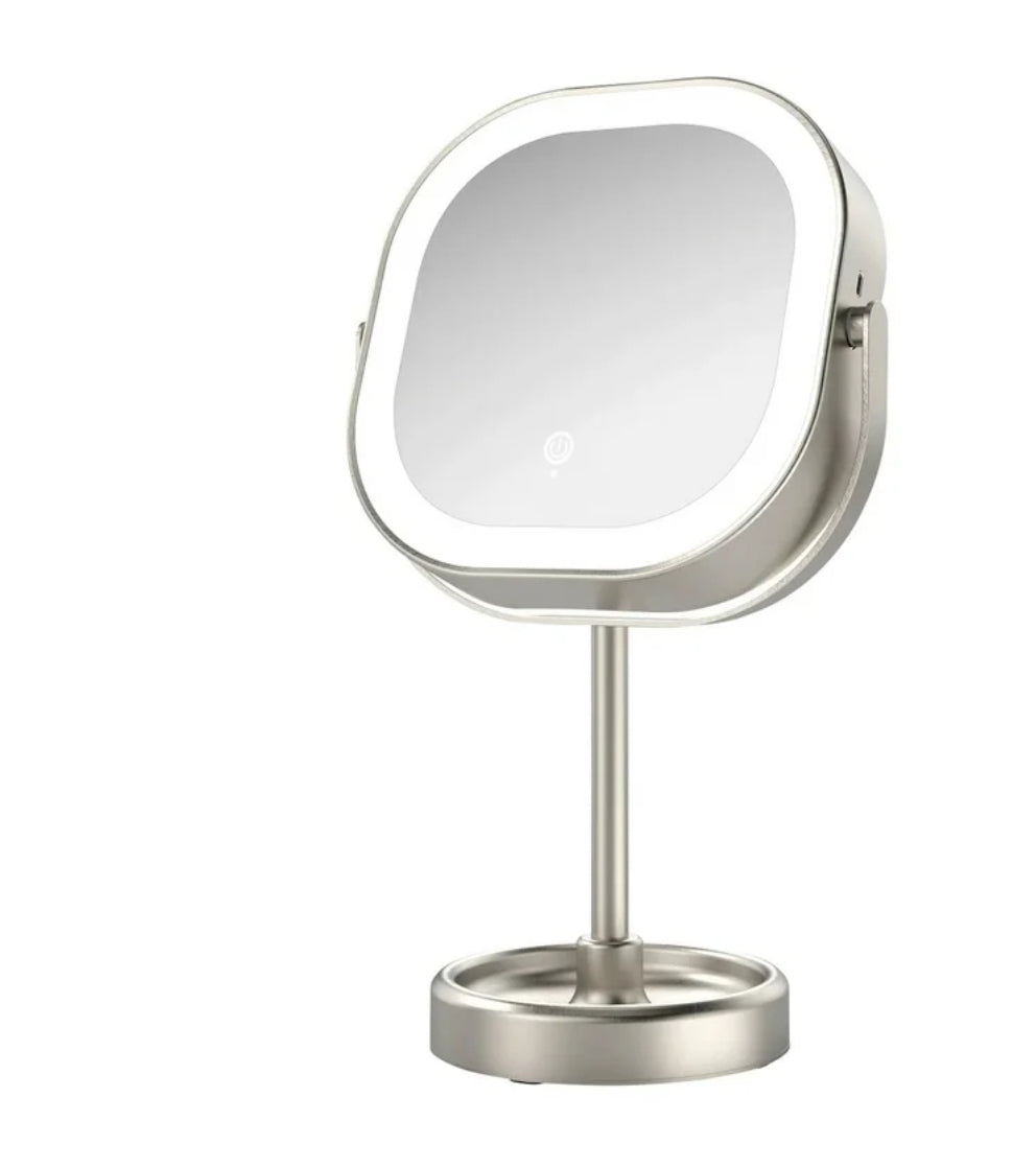 Conair Halo LED Double Sided 1x/10x Vanity Mirror 360° Rotation USB Rechargeable
